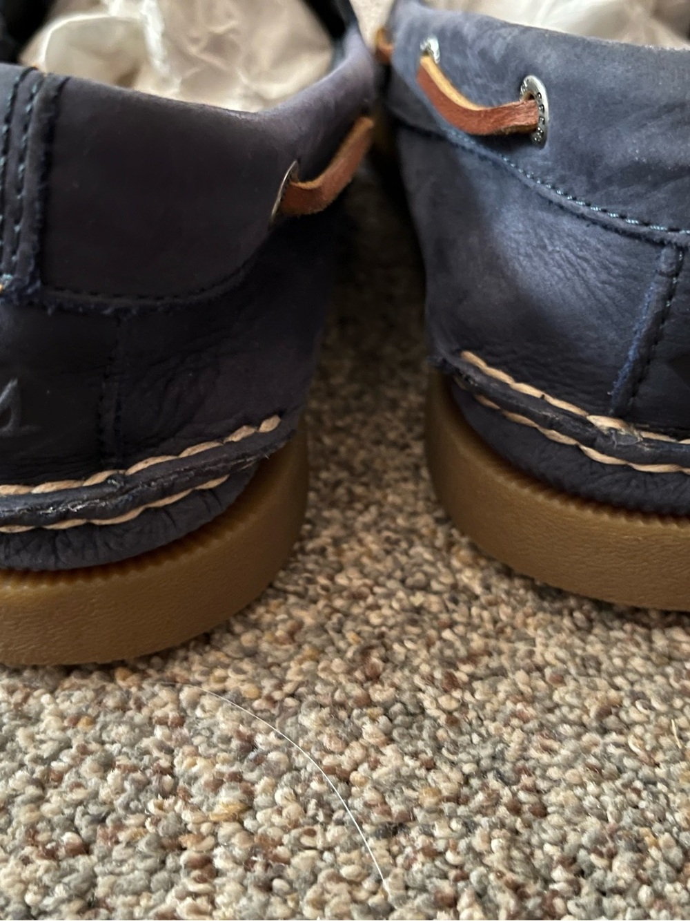 Sperry A/O Sahara Men’s Navy Blue Suede Classic Boat Shoes - Picture 3 of 10